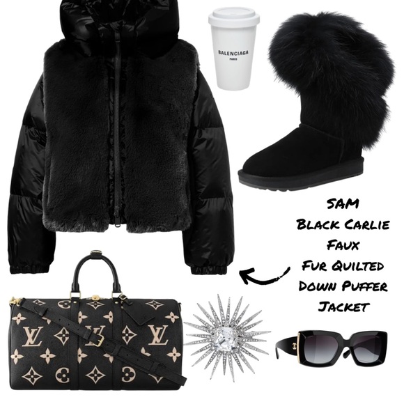 SAM. Jackets & Blazers - SAM FAUX FUR CARLIE - DOWN PUFFER BOMBER JACKET